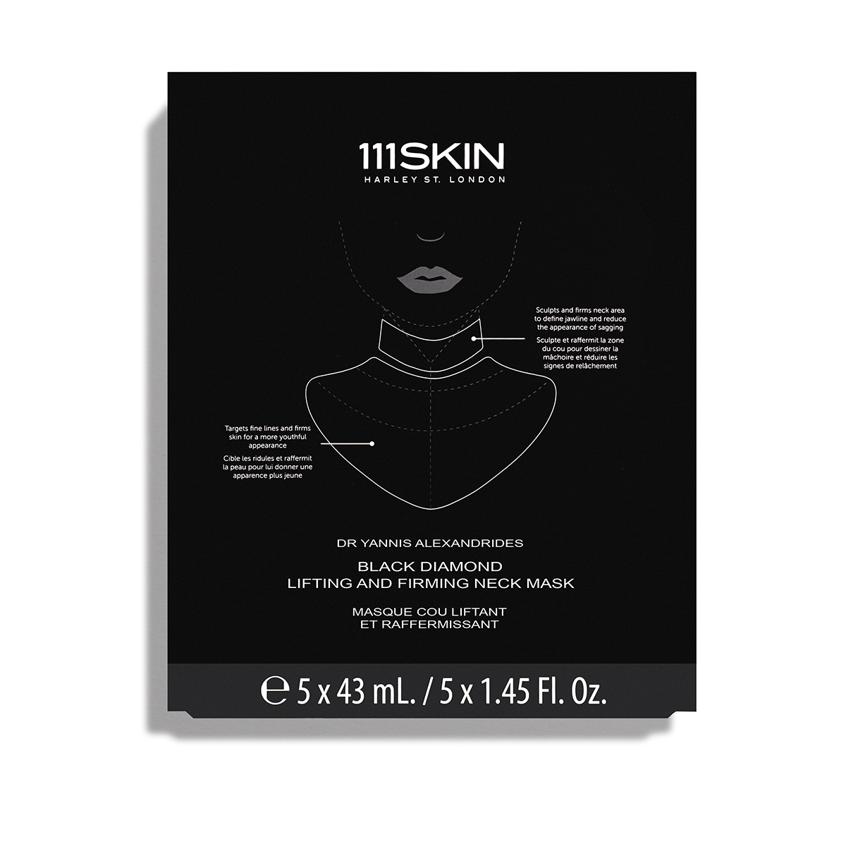 111Skin Black Diamond Lifting And Firming Neck Mask (5 Pack) 215 ml
