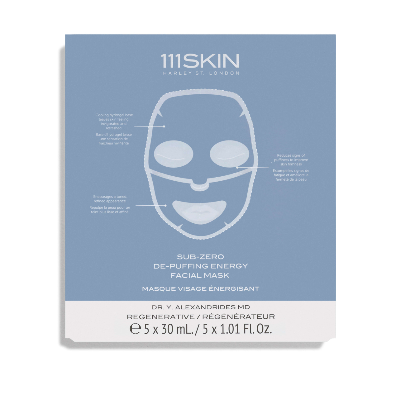 111Skin Sub-Zero De-Puffing Facial Mask (5 Pack) 150 ml