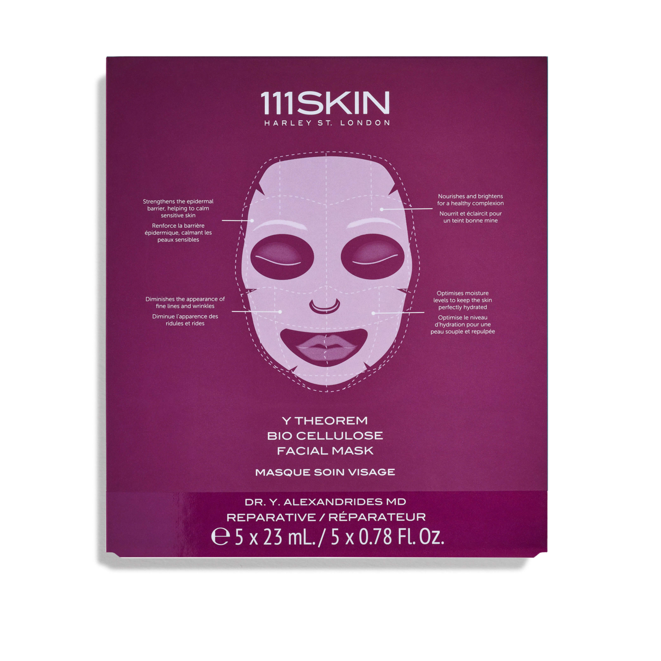 111Skin Y Theorem Bio Cellulose Facial Mask (5 Pack) 115 ml